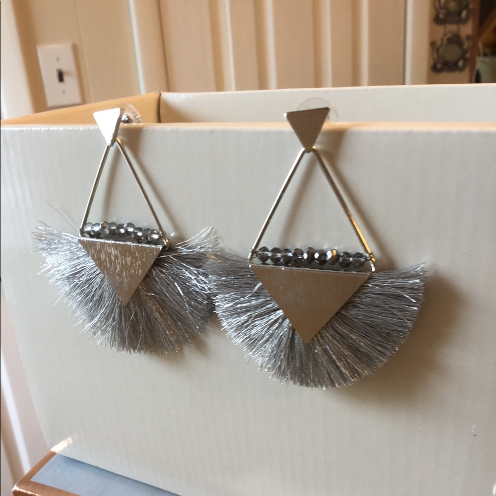 Fashion Tassel Earrings Silver Plated